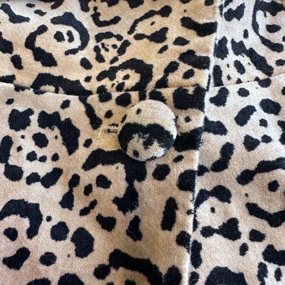 Good American Velvet Leopard Blazer Jacket Animal Print Neutral Career SMALL - Picture 7 of 15